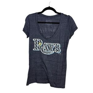 Majestic Threads Evan Longoria Tampa Bay Rays Sz L Blue Ultra-light | EUC